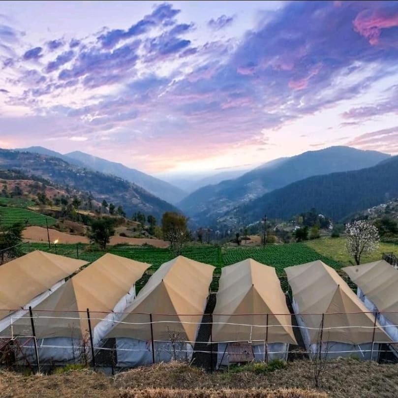 Bed and Breakfast Dawn N Dusk Glamping Tents With Quintessential Valley View Chail Exterior foto